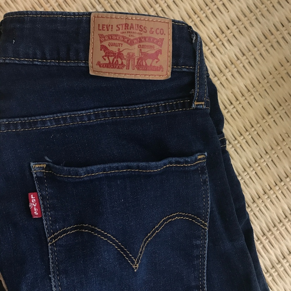 Dark wash high-rise Levi's (721 high rise skinny)